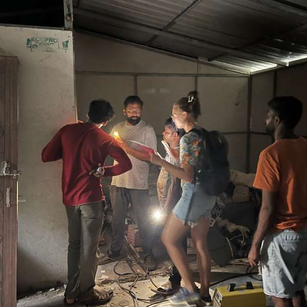 Construction of the new kitchen at Luma Goa during winter renewal