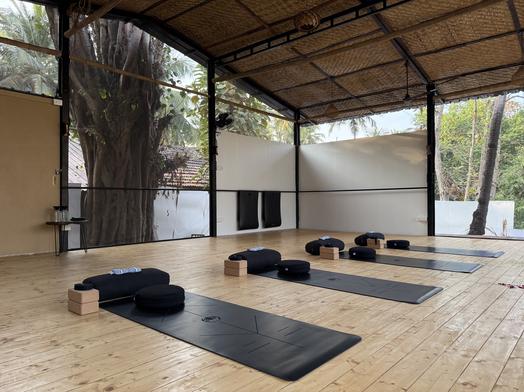 Spacious yoga shala interior