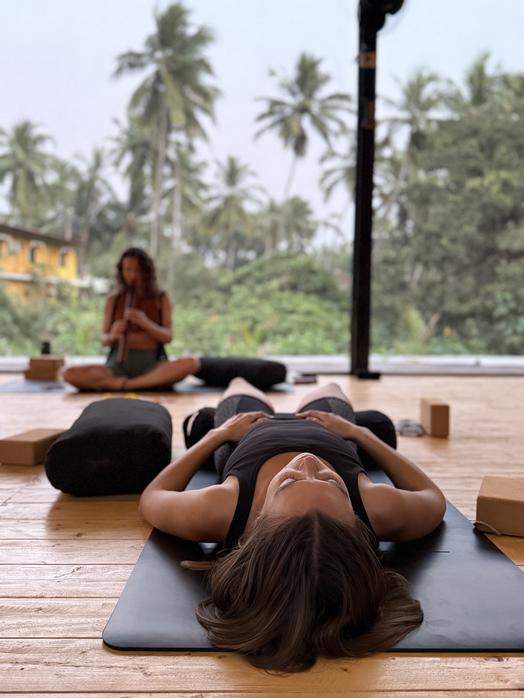 Open-air yoga shala design