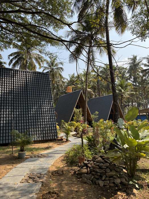 Peaceful garden view at LUMA boutique resort South Goa