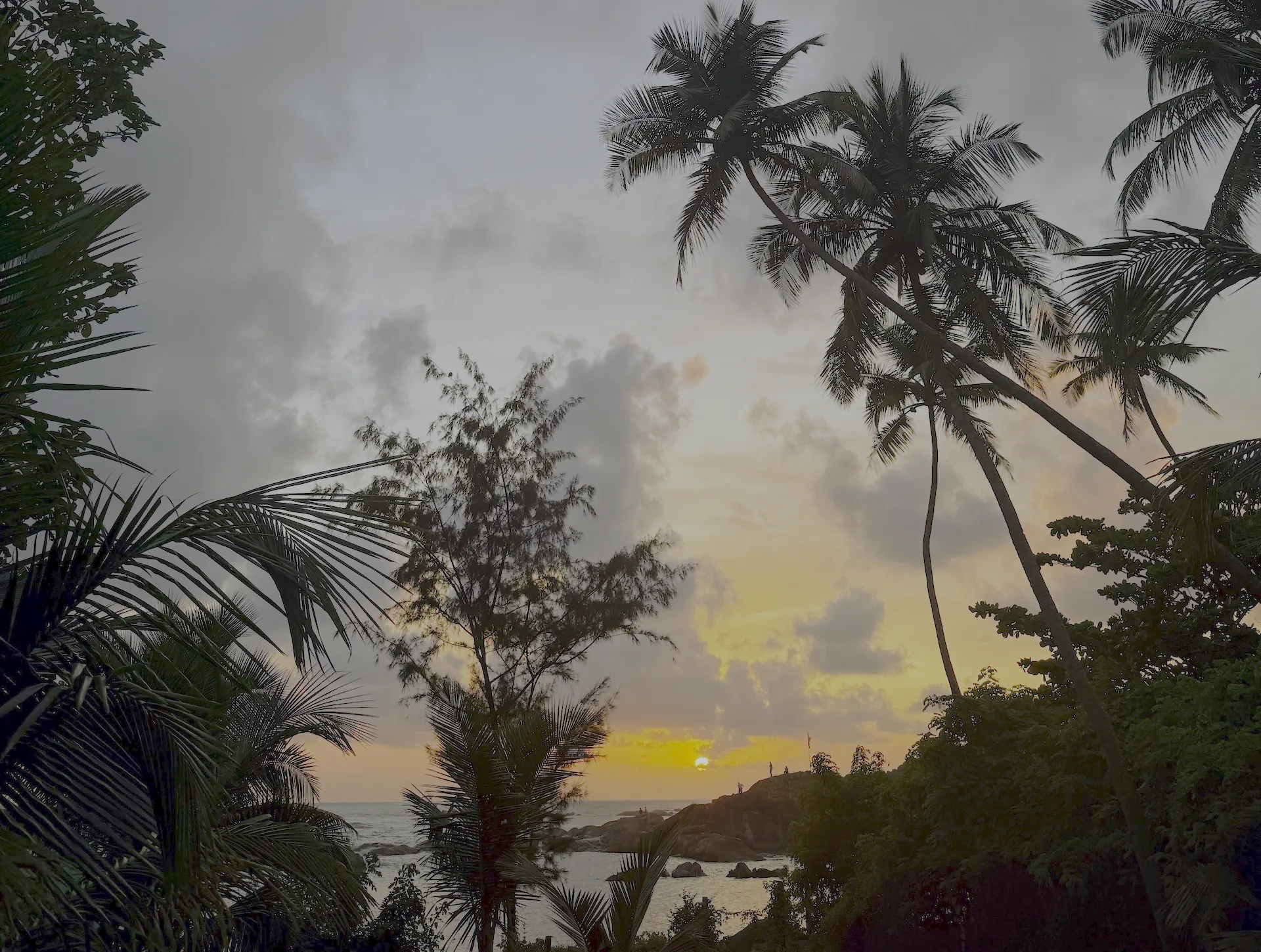 Goan sunset silhouette