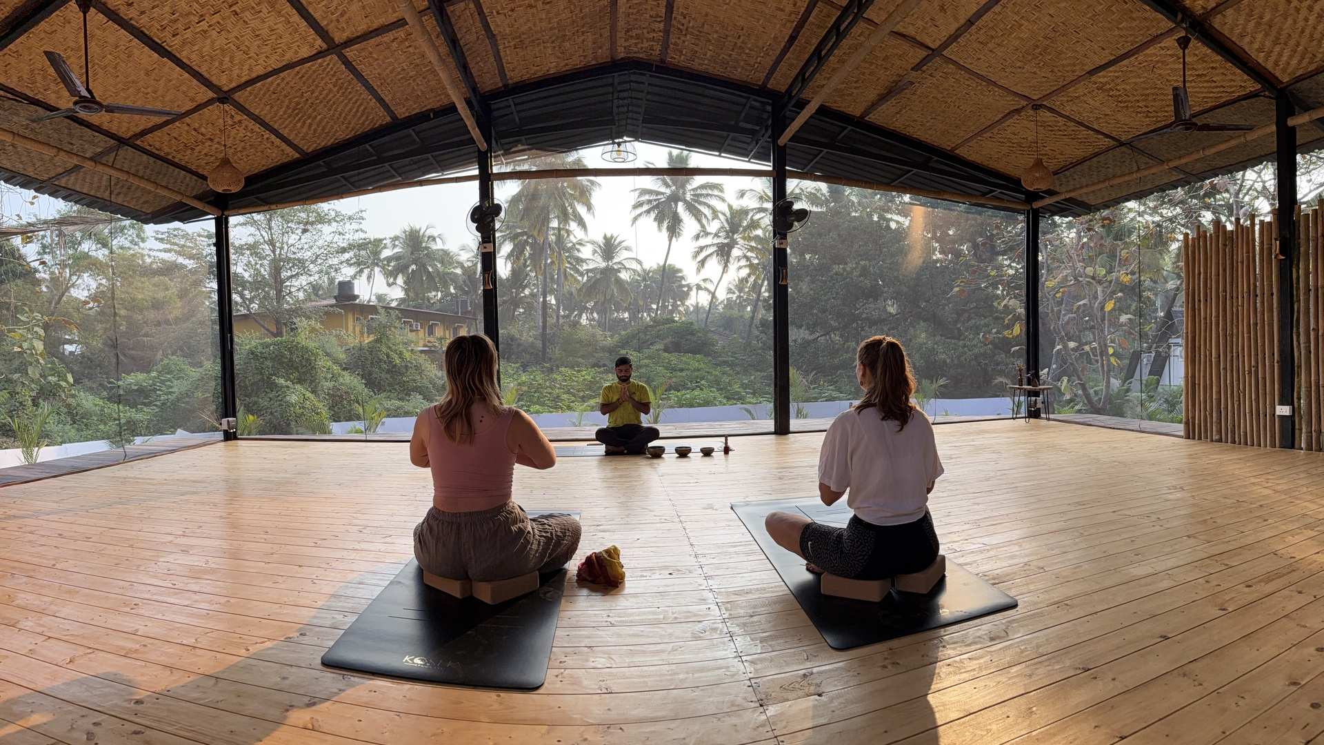 Morning yoga session at LUMA Yoga Shala Palolem South Goa